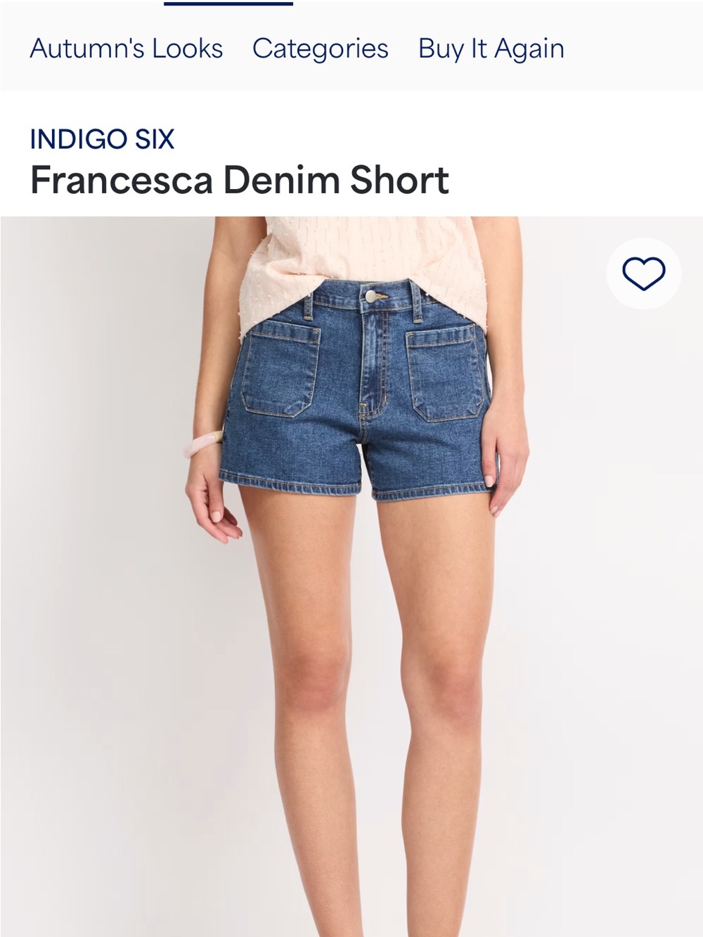 Indigo Francesca High-Rise Denim Shorts - Blue